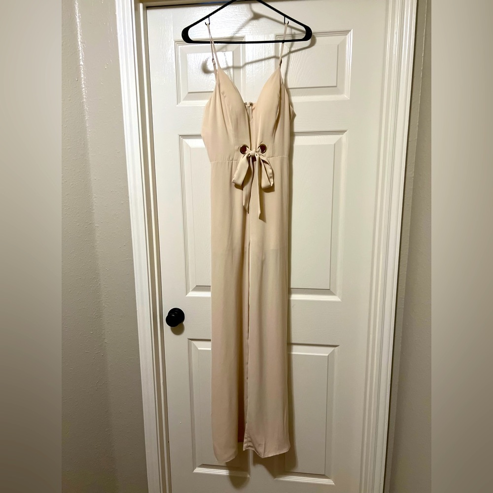 Cream jumpsuit
